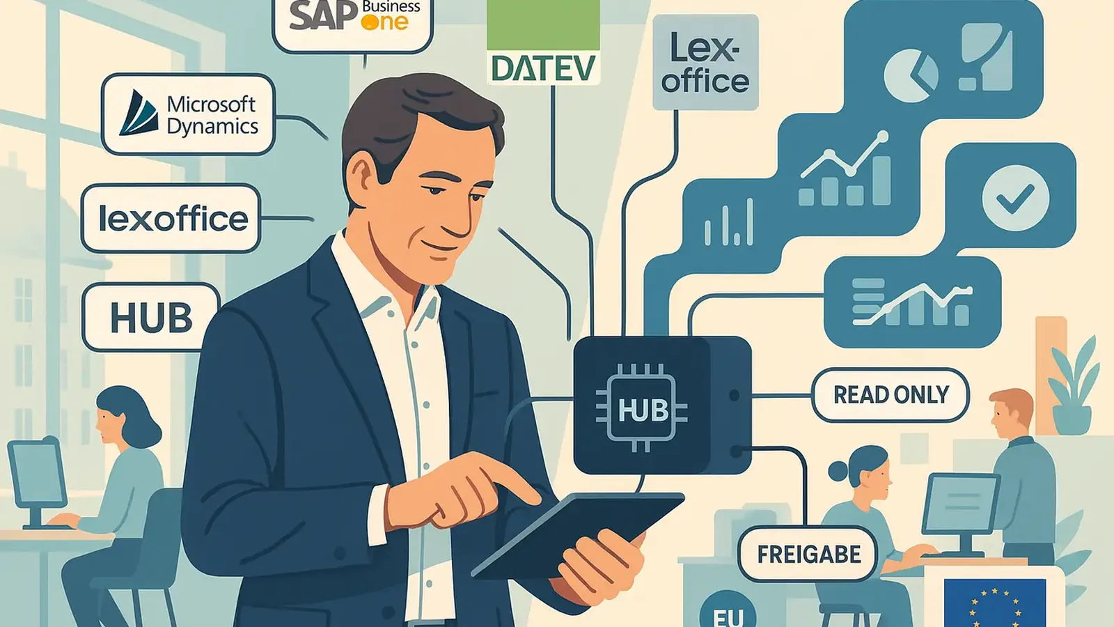 KI-Integration: So verbindest du ERP, CRM und DATEV mit Automatisierung